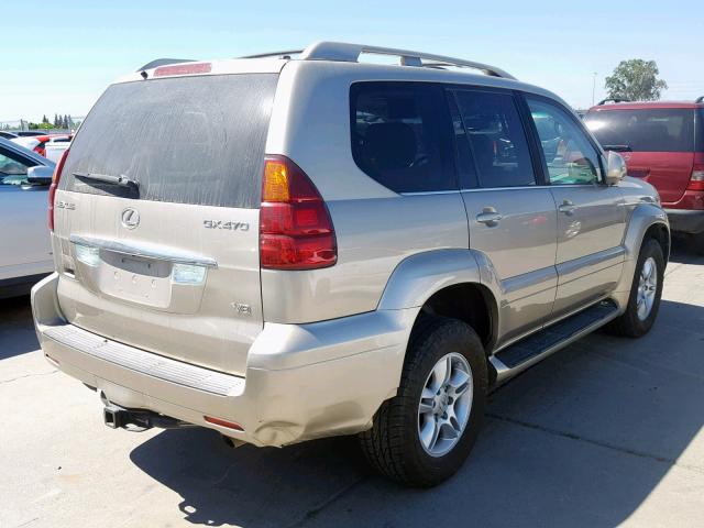 JTJBT20X150093513 - 2005 LEXUS GX 470 TAN photo 4