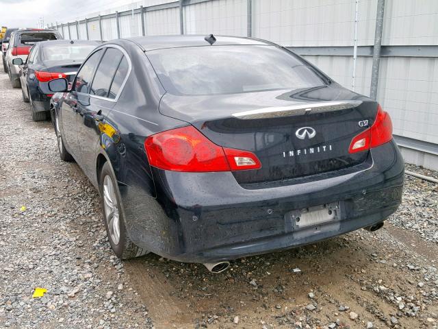 JN1CV6AP3BM303303 - 2011 INFINITI G37 BASE BLACK photo 3