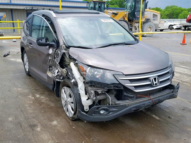 5J6RM3H74EL005197 - 2014 HONDA CR-V EXL GRAY photo 1