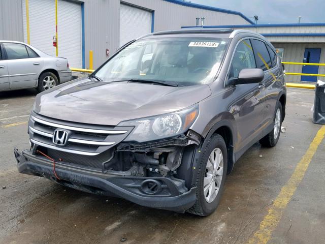 5J6RM3H74EL005197 - 2014 HONDA CR-V EXL GRAY photo 2