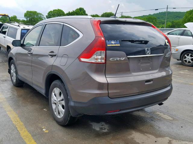 5J6RM3H74EL005197 - 2014 HONDA CR-V EXL GRAY photo 3