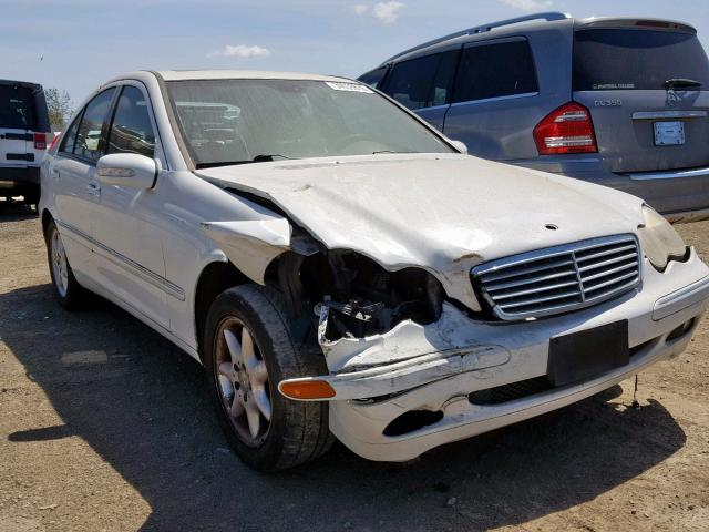 WDBRF64J21F043151 - 2001 MERCEDES-BENZ C320 WHITE photo 1