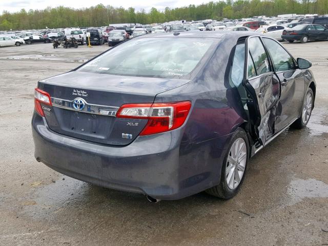 4T1BD1FK5CU043981 - 2012 TOYOTA CAMRY HYBR GRAY photo 4