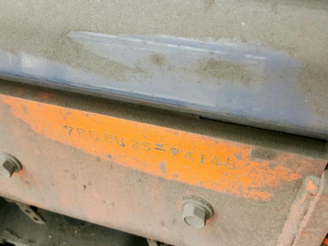 7FCCU2574148 - 2006 TOYOTA FORKLIFT ORANGE photo 10