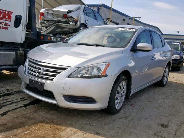 3N1AB7AP1FY364500 - 2015 NISSAN SENTRA S SILVER photo 2