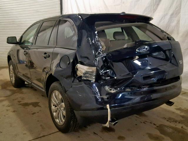 2FMDK48C19BA98271 - 2009 FORD EDGE SEL BLUE photo 3