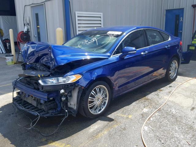 3FA6P0K91DR240459 - 2013 FORD FUSION TIT BLUE photo 2