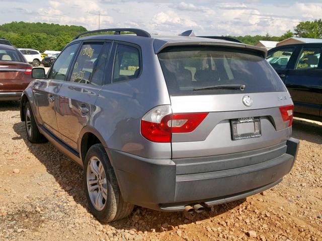 WBXPA93415WD13955 - 2005 BMW X3 3.0I GRAY photo 3