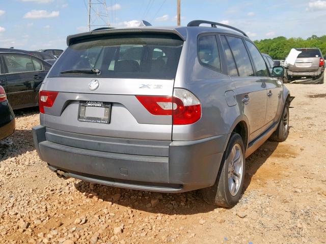 WBXPA93415WD13955 - 2005 BMW X3 3.0I GRAY photo 4