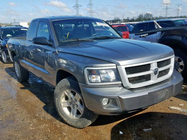 1D7CW3BK8AS107482 - 2010 DODGE DAKOTA SXT GRAY photo 1