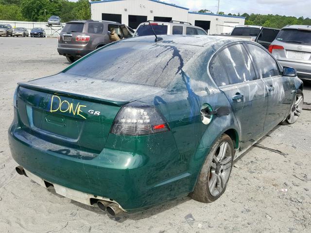 6G2ER57729L227415 - 2009 PONTIAC G8 GREEN photo 4