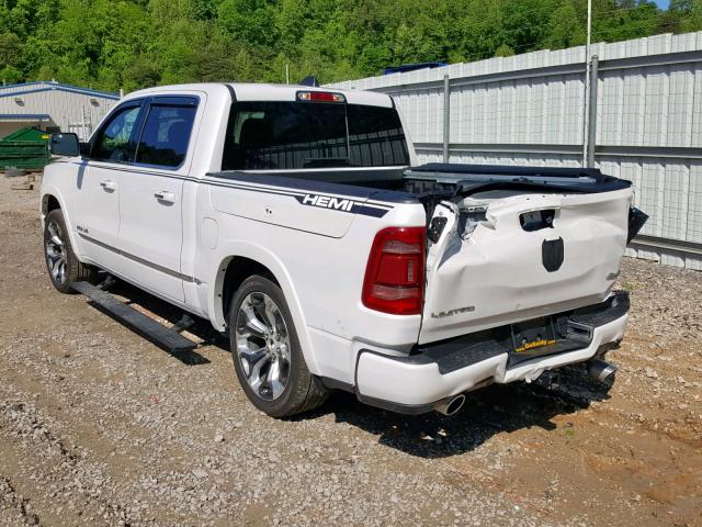 1C6SRFHT9KN655366 - 2019 RAM 1500 LIMIT WHITE photo 3