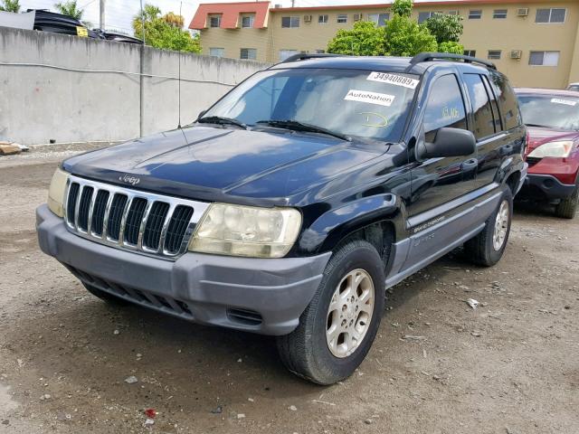 1J4GX48S01C556567 - 2001 JEEP GRAND CHER BLACK photo 2