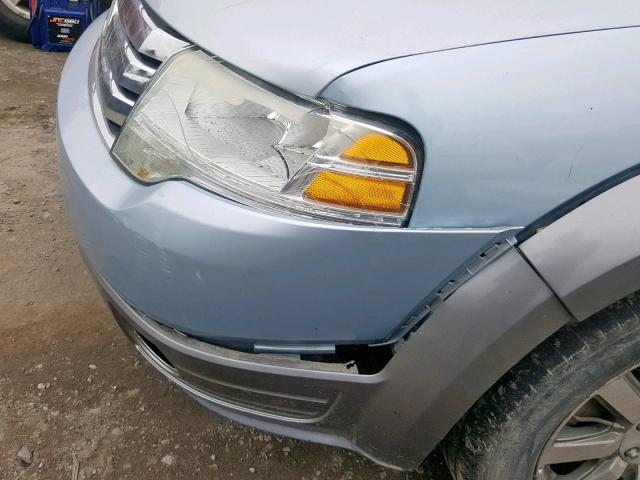 1FMDK05W98GA17449 - 2008 FORD TAURUS X S BLUE photo 9