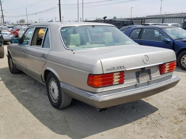 WDBCA35E3MA605791 - 1991 MERCEDES-BENZ 420 SEL GOLD photo 3