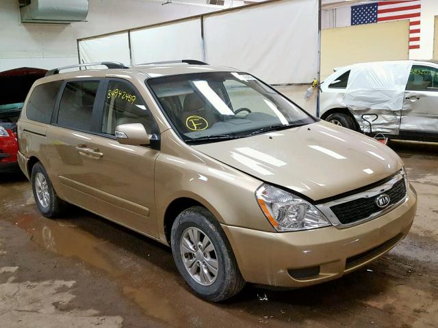 KNDMG4C79B6387807 - 2011 KIA SEDONA LX GOLD photo 1