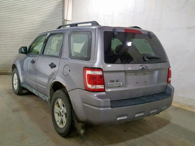 1FMCU02Z48KA05632 - 2008 FORD ESCAPE XLS GRAY photo 3