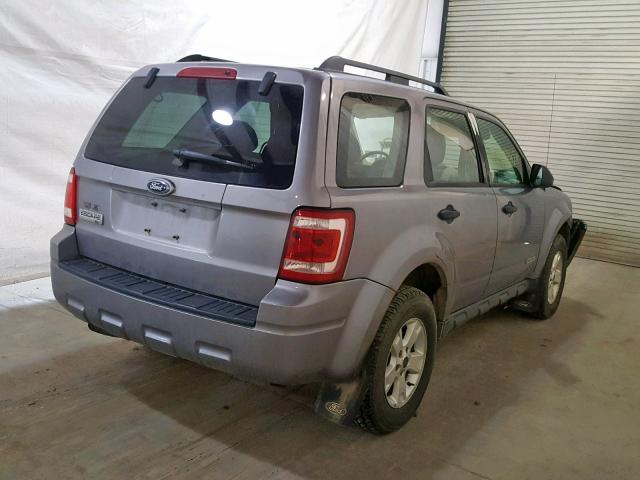 1FMCU02Z48KA05632 - 2008 FORD ESCAPE XLS GRAY photo 4