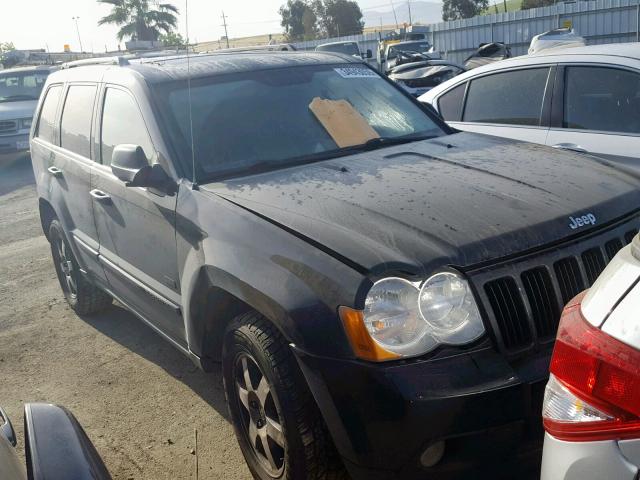 1J8GR48K48C147667 - 2008 JEEP GRAND CHER BLACK photo 1