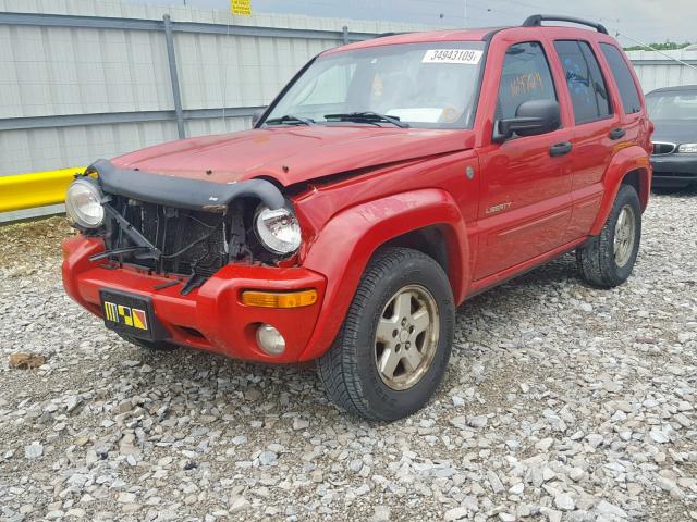 1J4GL58K94W205810 - 2004 JEEP LIBERTY LI RED photo 2