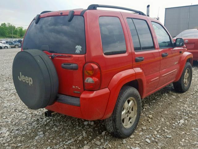 1J4GL58K94W205810 - 2004 JEEP LIBERTY LI RED photo 4