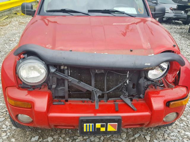 1J4GL58K94W205810 - 2004 JEEP LIBERTY LI RED photo 7