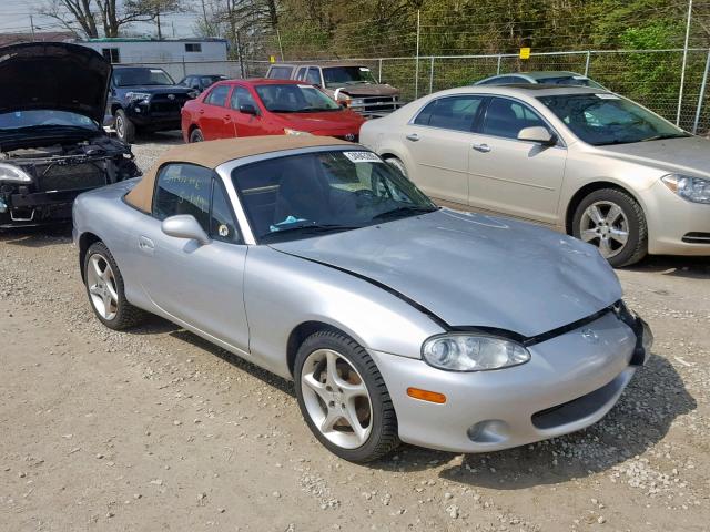 JM1NB353320225147 - 2002 MAZDA MX-5 MIATA SILVER photo 1