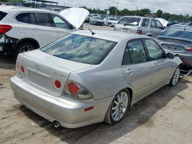 JTHBD192040085045 - 2004 LEXUS IS 300 SILVER photo 4