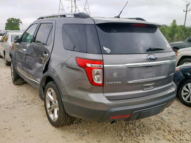 1FM5K7F89EGA06007 - 2014 FORD EXPLORER L GRAY photo 3