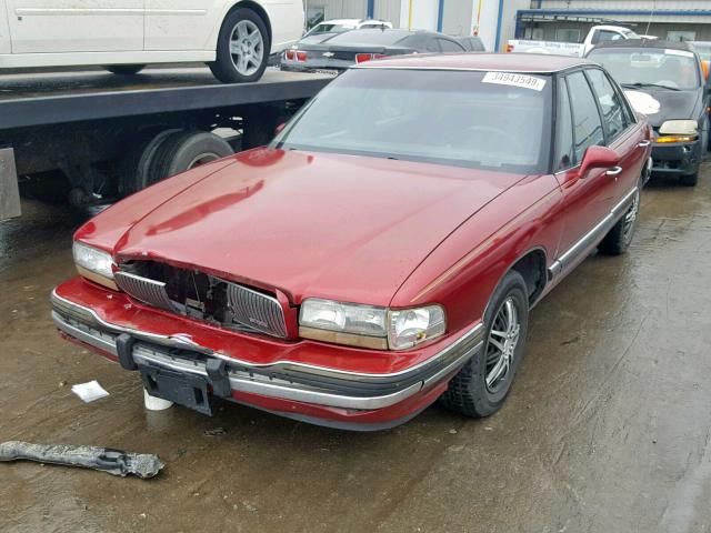 1G4HP53LXPH523647 - 1993 BUICK LESABRE CU BURGUNDY photo 2