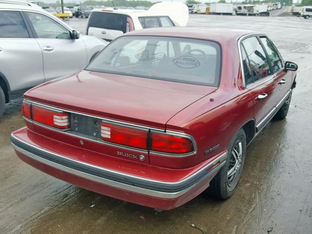 1G4HP53LXPH523647 - 1993 BUICK LESABRE CU BURGUNDY photo 4