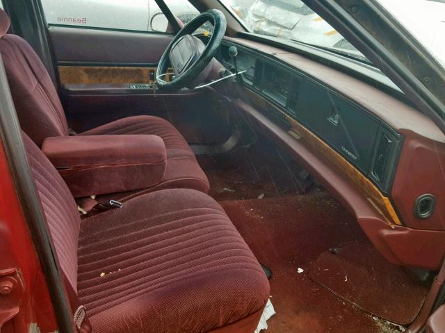 1G4HP53LXPH523647 - 1993 BUICK LESABRE CU BURGUNDY photo 5