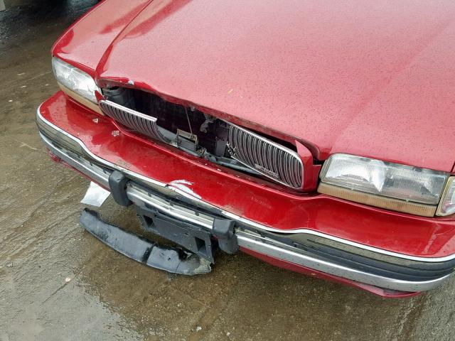 1G4HP53LXPH523647 - 1993 BUICK LESABRE CU BURGUNDY photo 9