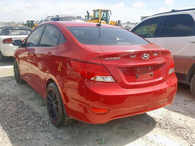 KMHCT4AE1GU017913 - 2016 HYUNDAI ACCENT SE RED photo 3