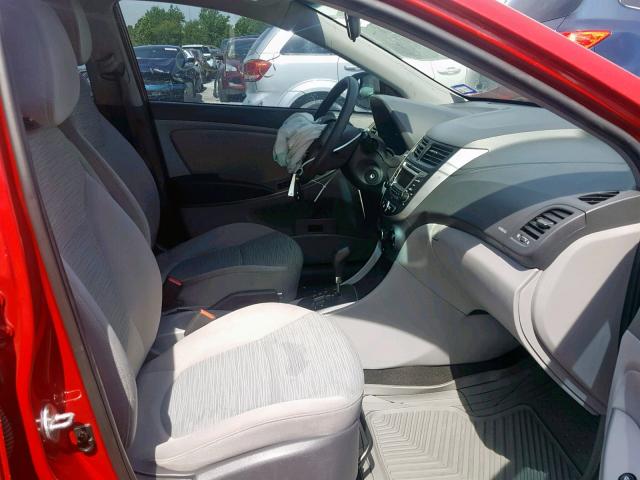 KMHCT4AE1GU017913 - 2016 HYUNDAI ACCENT SE RED photo 5