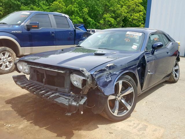 2C3CDYBT4EH216819 - 2014 DODGE CHALLENGER BLUE photo 2