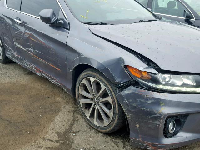 1HGCT2B89EA003601 - 2014 HONDA ACCORD EXL GRAY photo 9