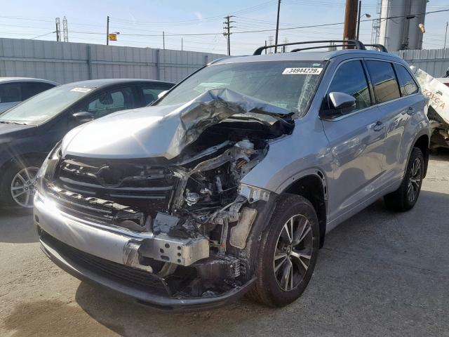 5TDKKRFH2GS505937 - 2016 TOYOTA HIGHLANDER GRAY photo 2