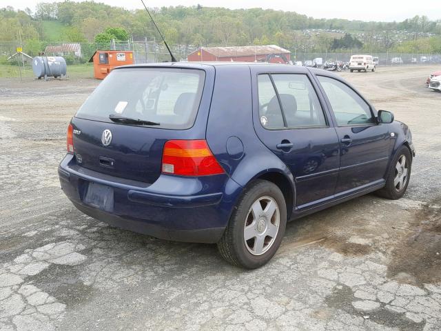 9BWGK61J424073067 - 2002 VOLKSWAGEN GOLF GLS BLUE photo 4