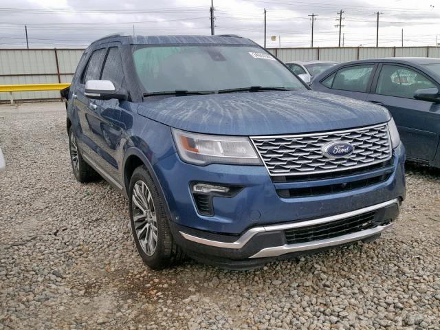 1FM5K8HT6JGA02241 - 2018 FORD EXPLORER P BLUE photo 1