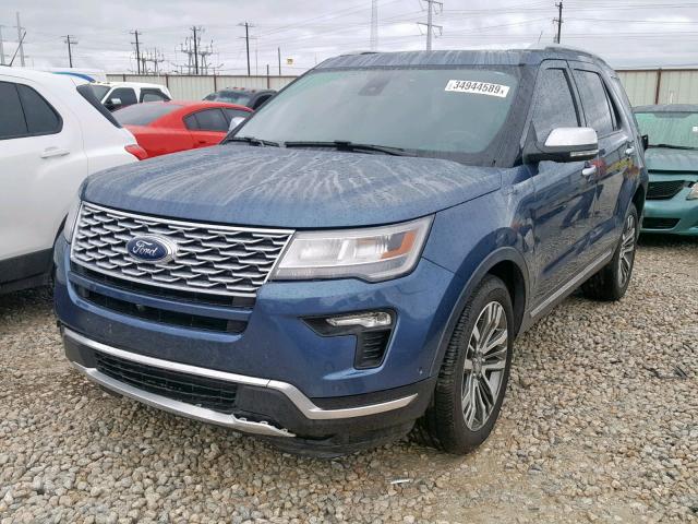 1FM5K8HT6JGA02241 - 2018 FORD EXPLORER P BLUE photo 2