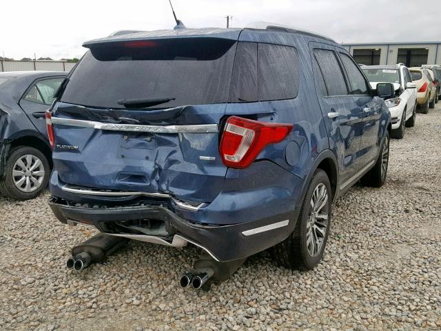 1FM5K8HT6JGA02241 - 2018 FORD EXPLORER P BLUE photo 4