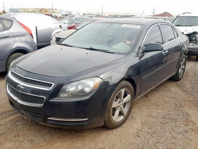 1G1ZC5E0XCF160384 - 2012 CHEVROLET MALIBU 1LT 黑色 照片 2
