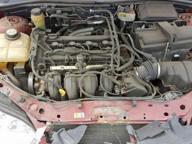 1FAHP34N66W121665 - 2006 FORD FOCUS ZX4 MAROON photo 7