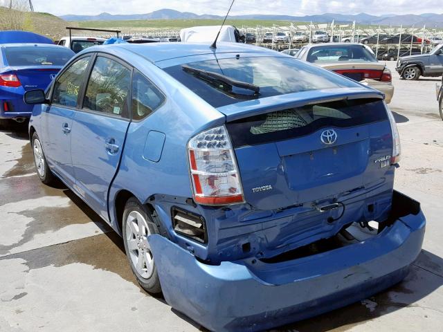 JTDKB20U287701305 - 2008 TOYOTA PRIUS BLUE photo 3