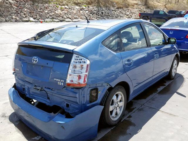 JTDKB20U287701305 - 2008 TOYOTA PRIUS BLUE photo 4