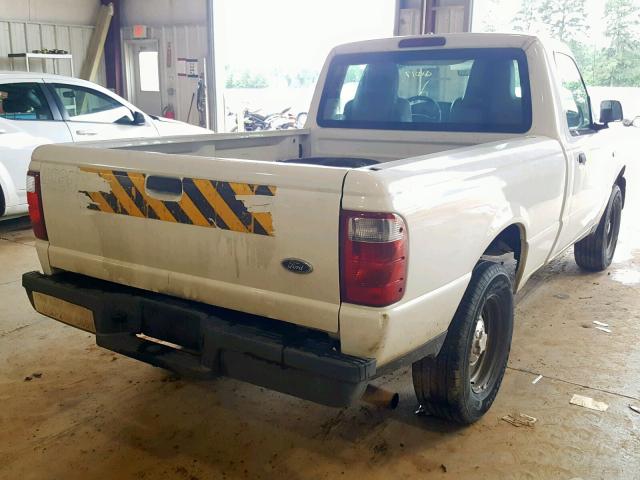 1FTYR10DX4PB50017 - 2004 FORD RANGER WHITE photo 4