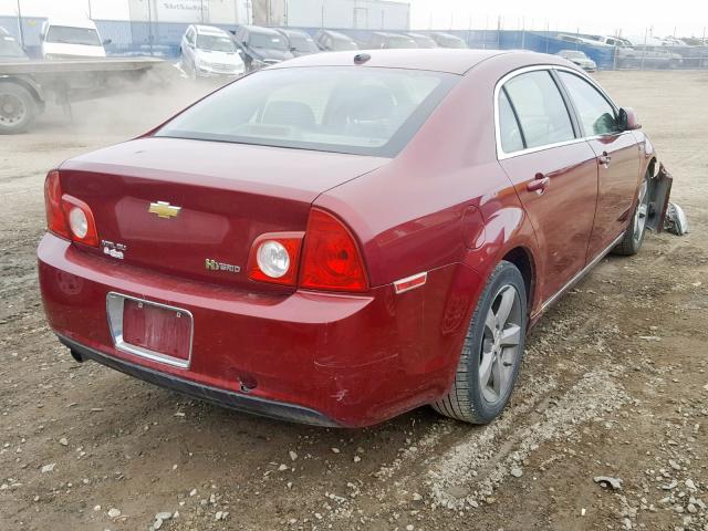 1G1ZF57539F112234 - 2009 CHEVROLET MALIBU HYB 红色 照片 4