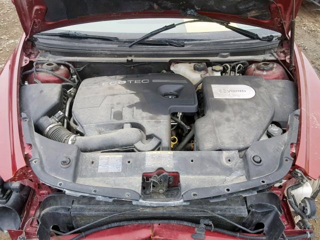 1G1ZF57539F112234 - 2009 CHEVROLET MALIBU HYB RED photo 7