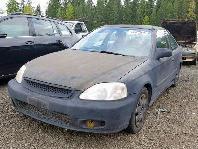 1HGEJ6222YL058787 - 2000 HONDA CIVIC DX CHARCOAL photo 2